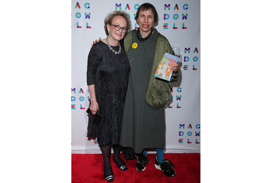 Fellows and this year's Marian MacDowell Arts Advocacy Award winner Susan Unterberg (1992, 1995) and visual artist Polly Apfelbaum (1992, 1993). 