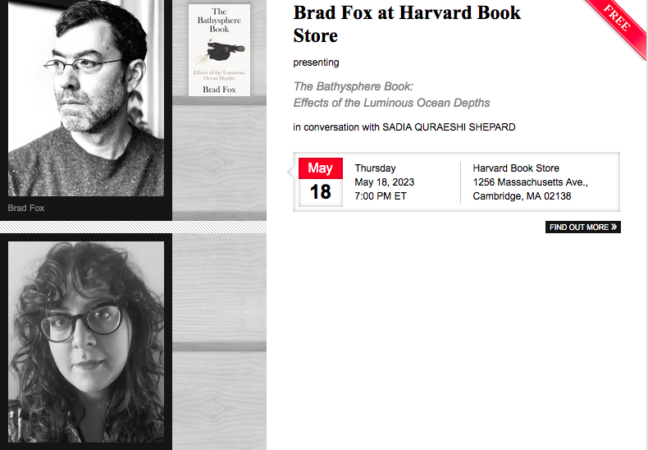 The Bathysphere Book at Harvard Bookstore (with Sadia Shepard)