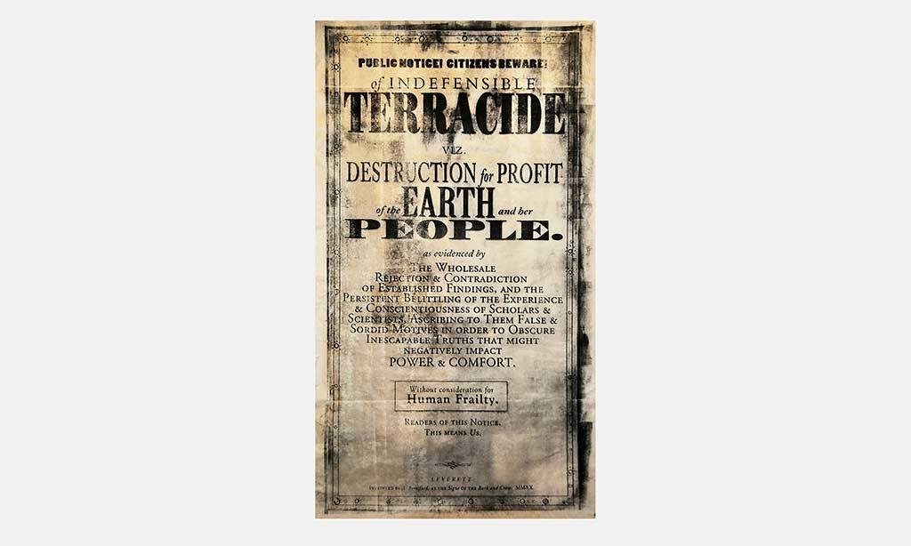 Terracide; monoprint; 47 in X 26 in; 2020; Anne Beresford (15), printmaker