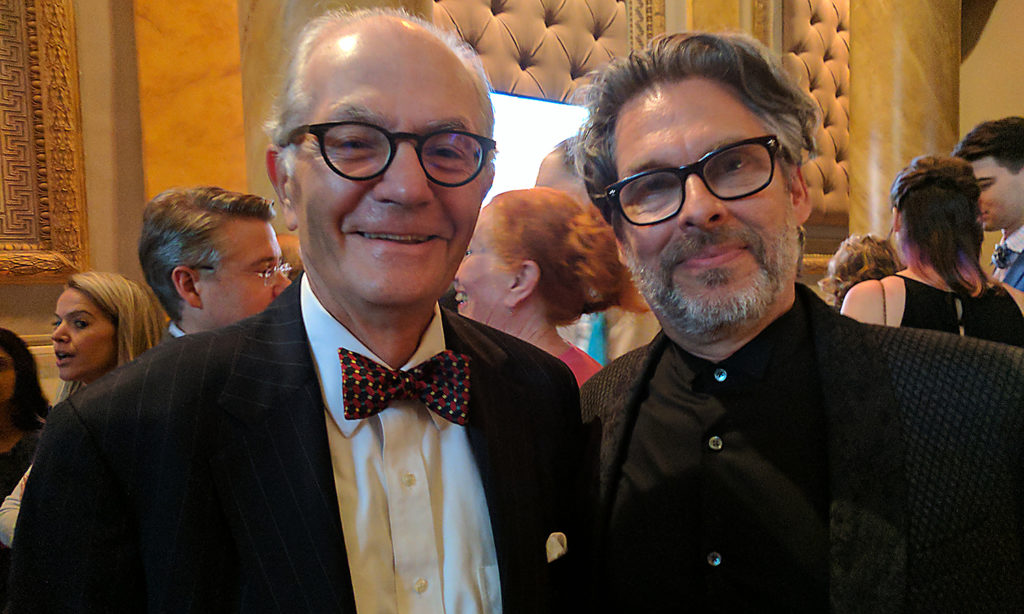 Andy Senchak and Michael Chabon pose for a picture together at the 2017 National Benefit