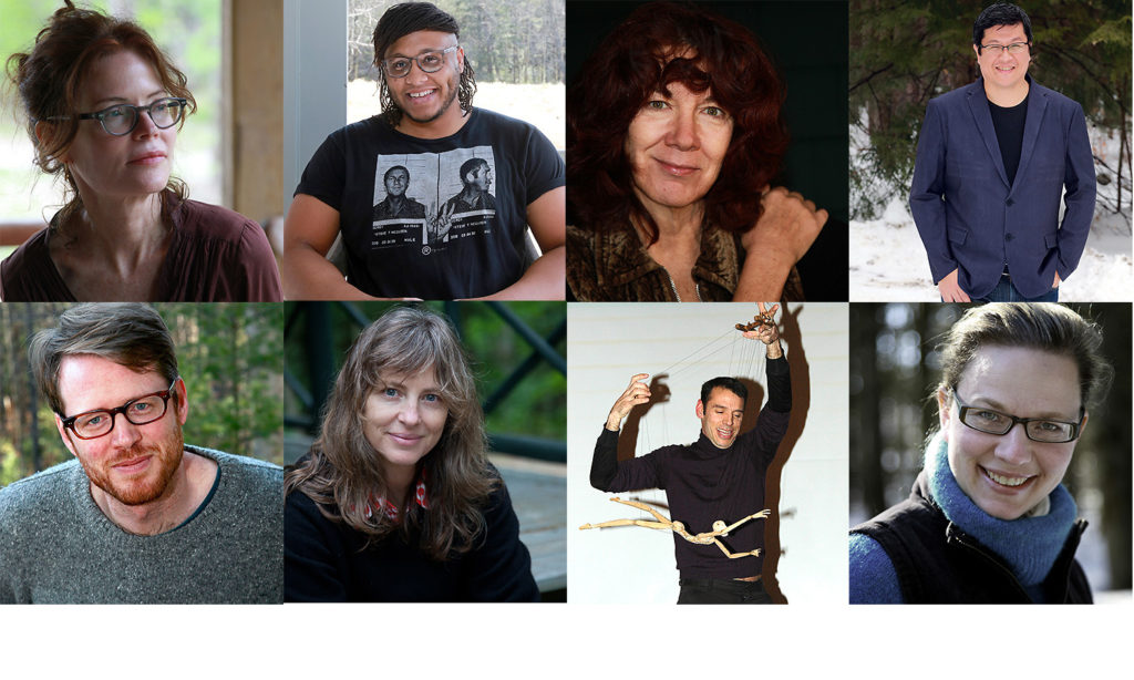 The latest group of MacDowell Fellows includes (clockwise from top left): Stacey Steers, Rashawn Griffin, Mary Ruefle, Koji Nakano, Amity Gaige, Basil Twist, Morgan Thorsen, and Eric Puchner.