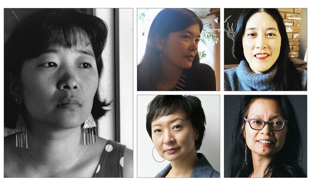 Photo caption: (Clockwise from left) Katherine Min by Joanna Eldredge Morrissey, Kayla Min Andrews, Victoria Chang, Marie Myung-Ok Lee by Adrianne Mathiowetz, Cathy Park Hong by Beowulf Sheehan.