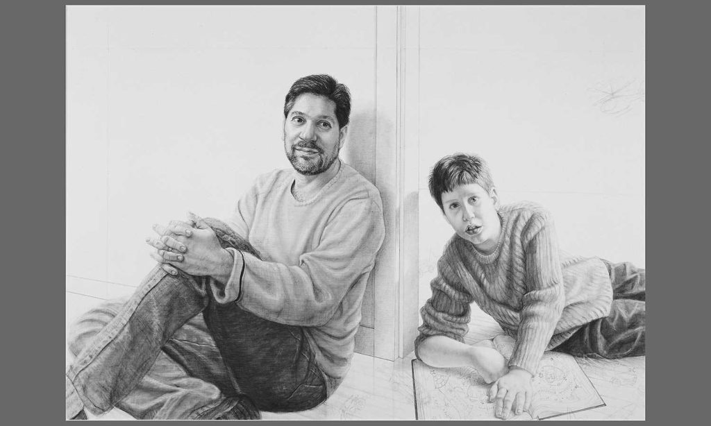 Douglas and Nathan Lehrer; graphite on Schoellershammer board; 30 in. X 40 in.; 2002