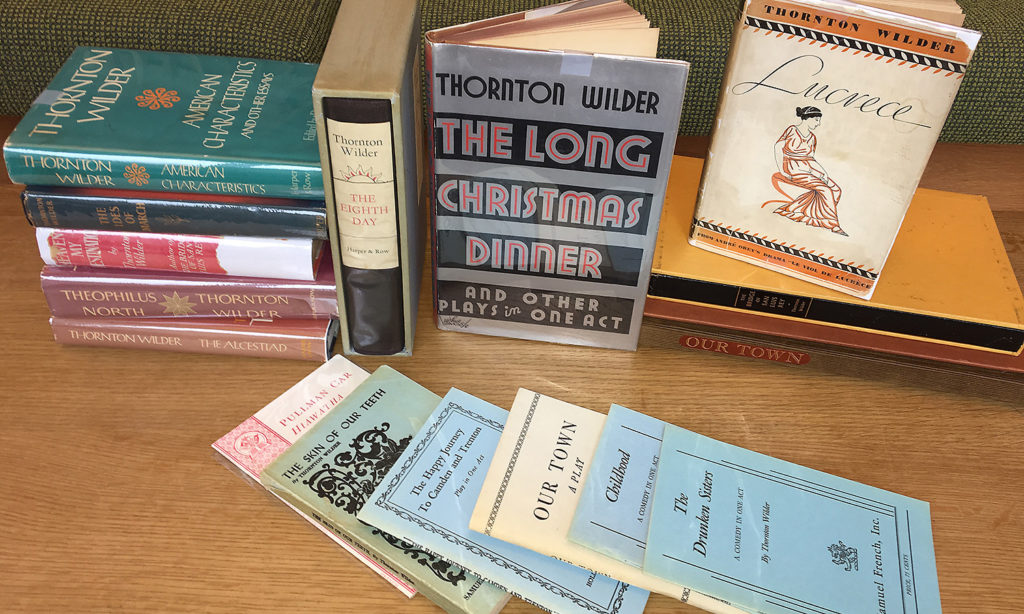 This is just a portion of the donation of rare Thornton Wilder works given to the Colony by composer Joel Harrison.