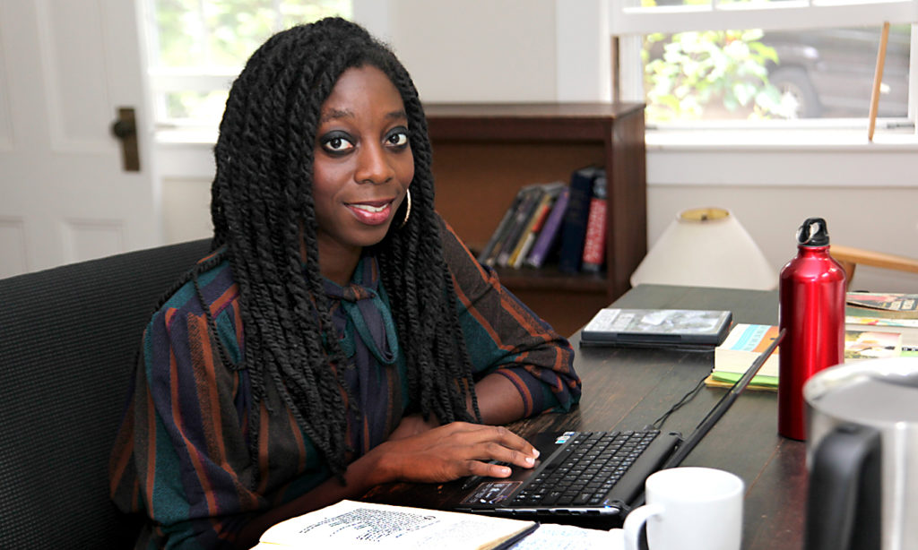 Akosua Adoma Owusu worked in Heyward Studio in 2013. (Joanna Eldredge Morrissey photo)