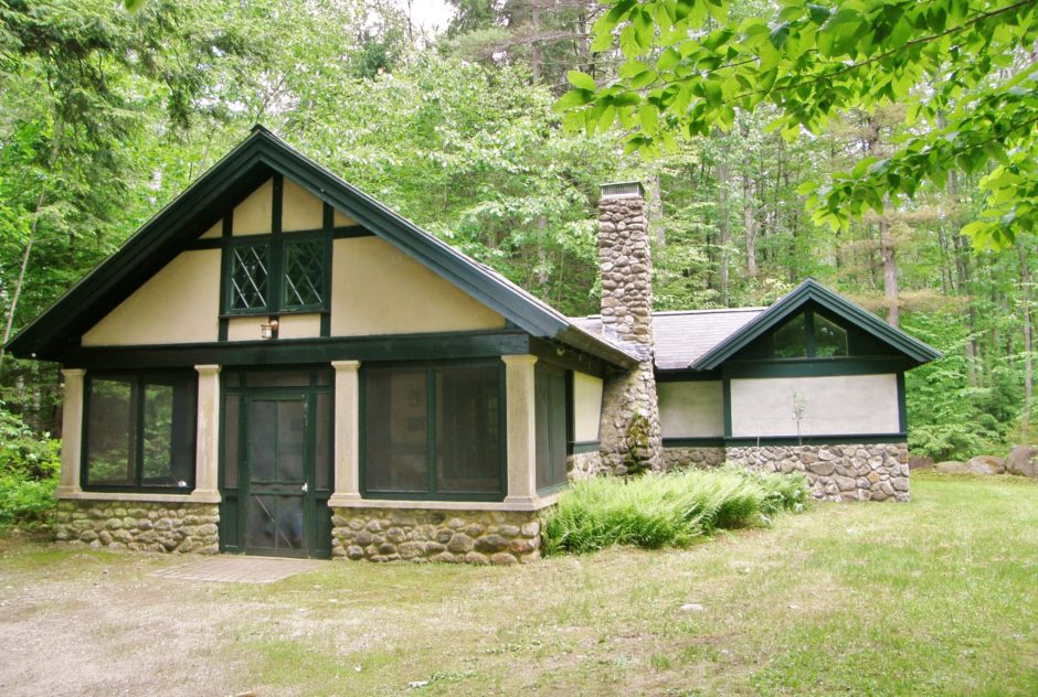 Irving Fine Studio in summer 2015 surrounded by lush forest