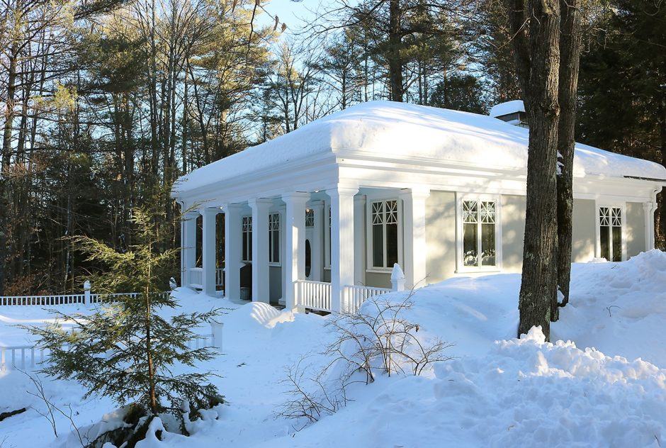Watson Studio on a sunny day in winter 2017 surrounded by snow