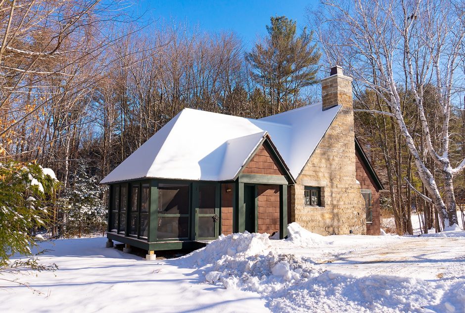 Delta Omicron Studio in February 2019 surrounded by deep snow