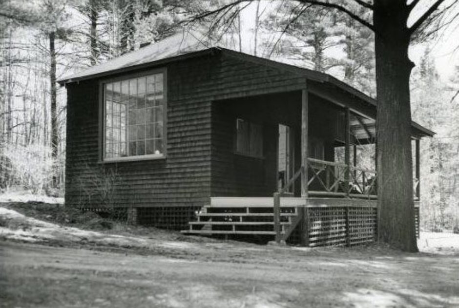 Black and white image of New Hampshire Studio  in fall