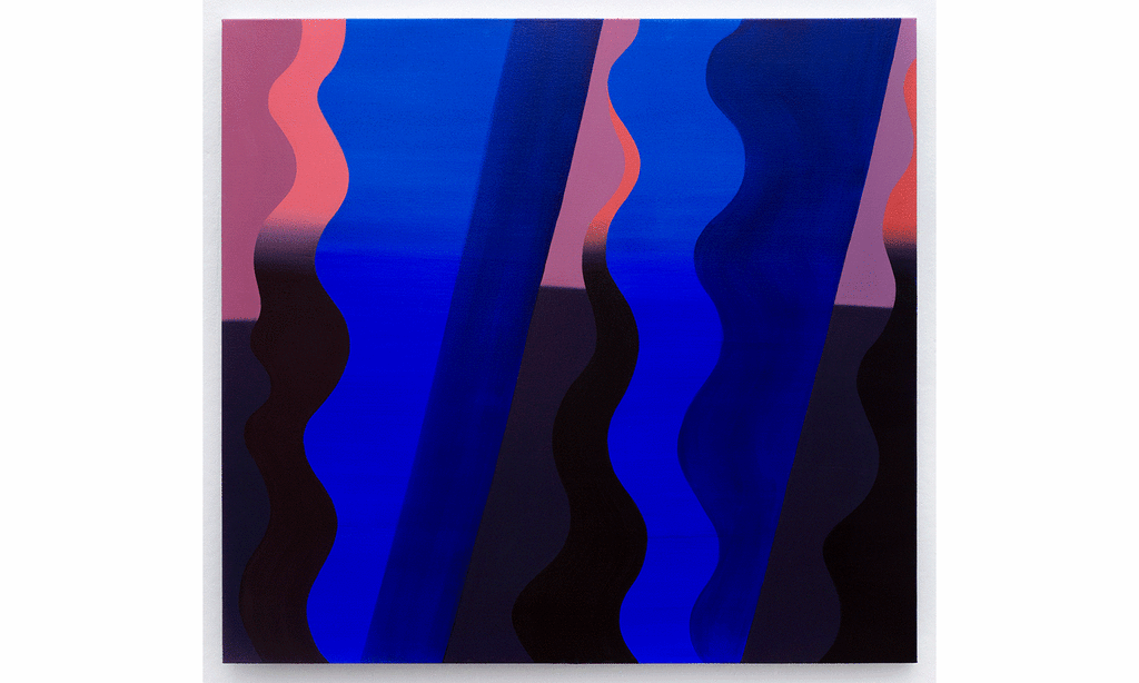 espacio vertical, tres veces, tres horas - 2019, oil on canvas, 56 x 52 inches