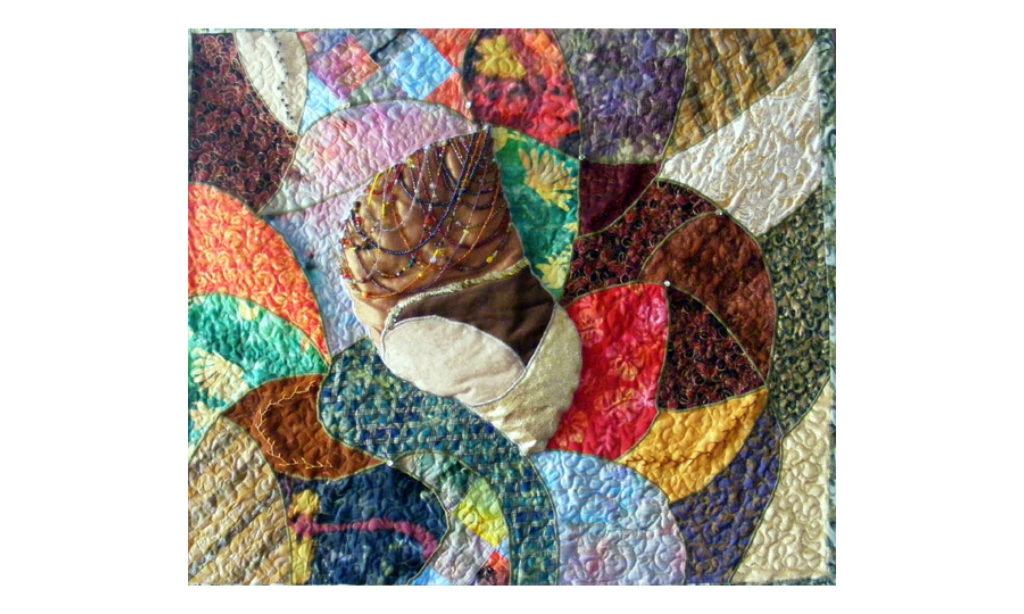 Bebop In The Small Of Her Back - Quilt, cloth and beads