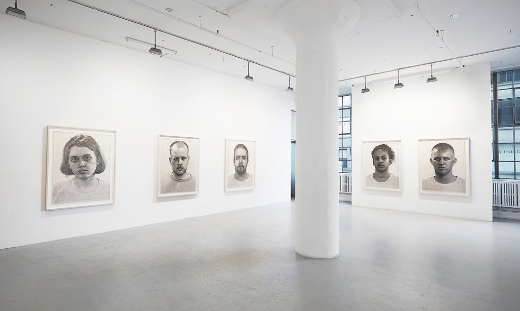 Text Portraits, exhibition installation