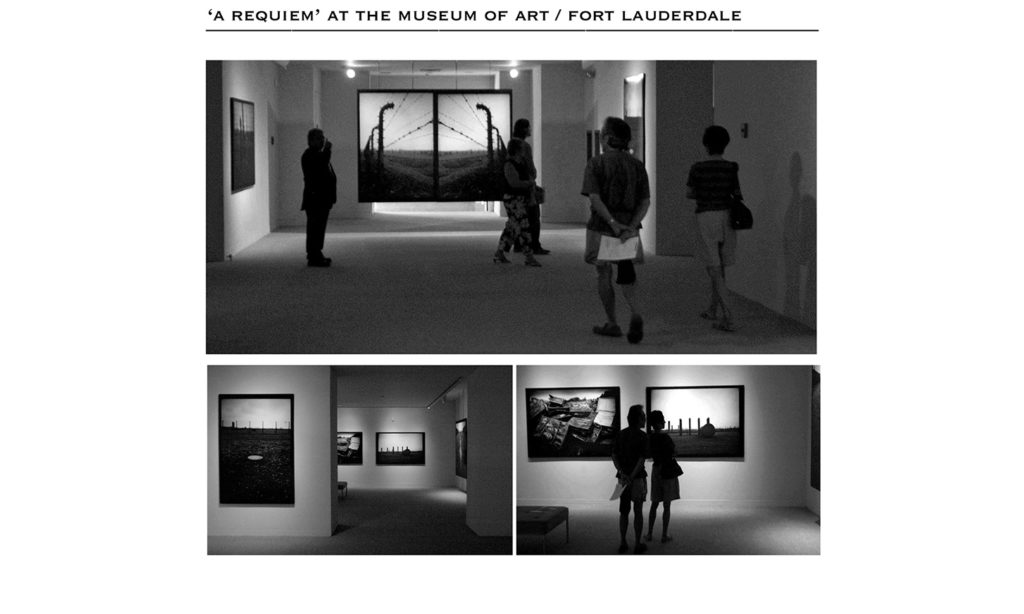 Installation views of A Requiem: Tribute to the Spiritual Space at Auschwitz, NSU Ft Lauderale, 2005