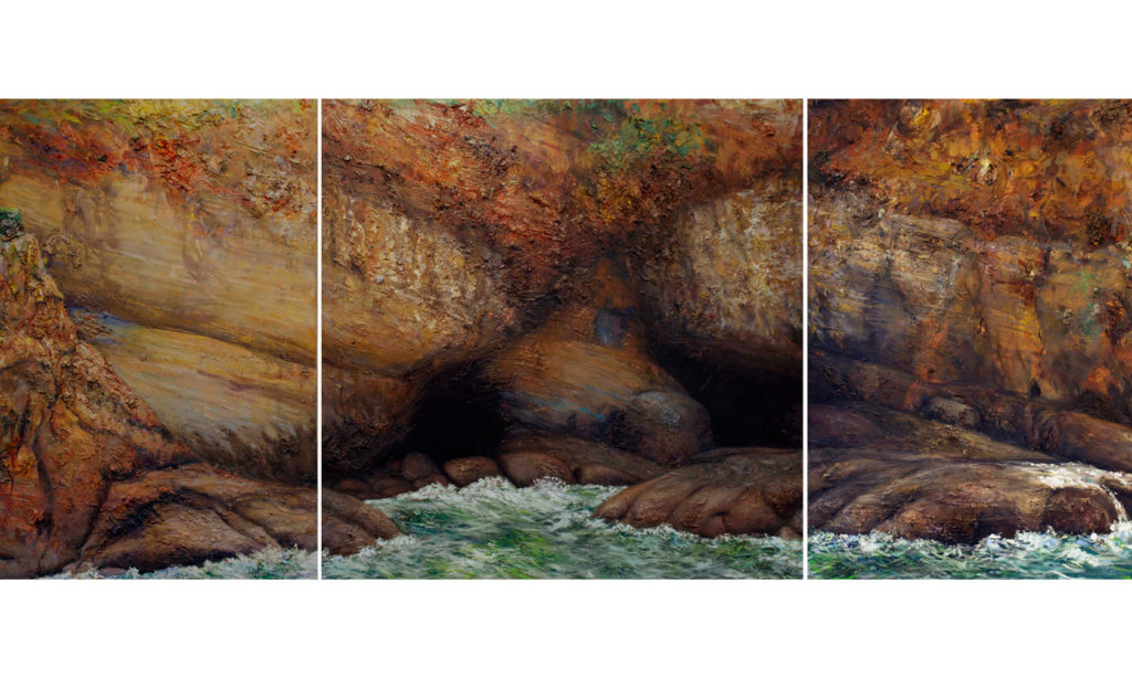 Otter Rock Triptych - Oil on canvas, 40” X 100”