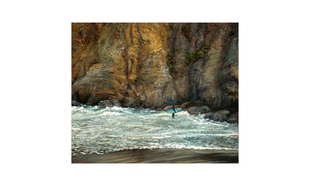 Surfer - oil on canvas, 34” X 40”
