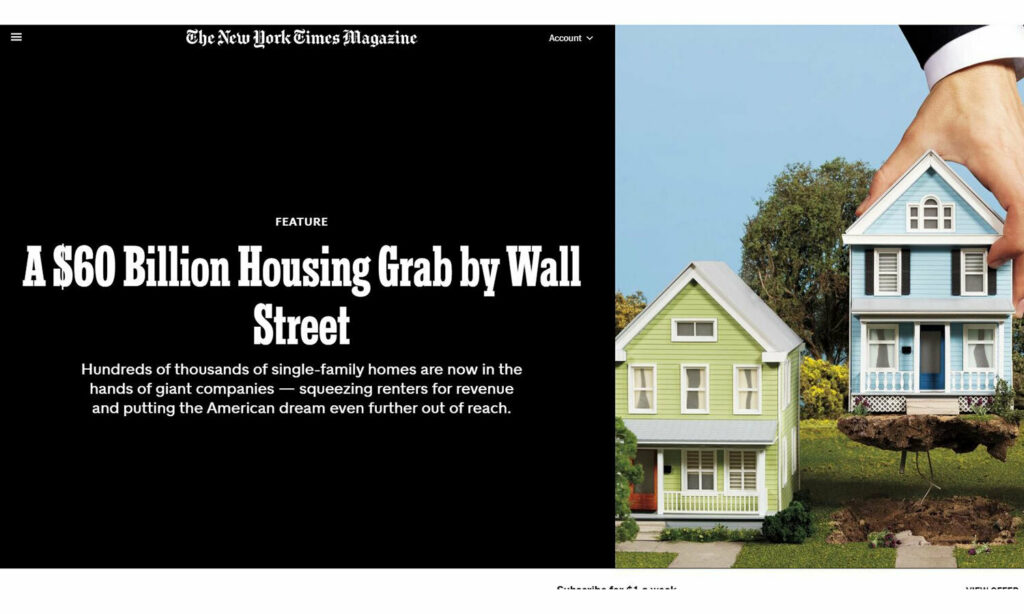 A $60 Billion Housing Grab by Wall Street - Read the story