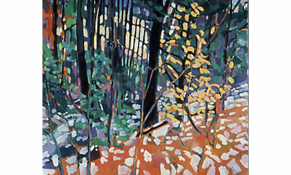 A painting created from life at MacDowell - the winter woods