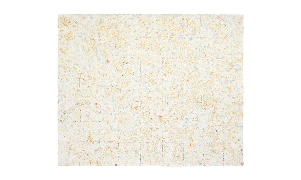 Untitled (Howardena Pindell) 3 - mixed media on canvas; 74” x 88”; 1977