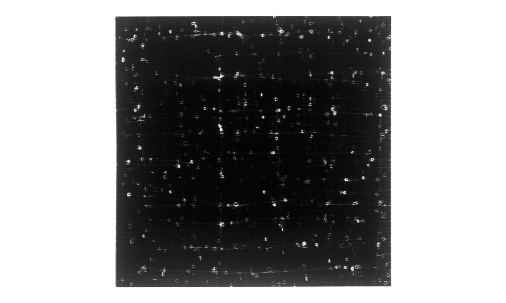 Bracket - Black and White Unique Photogram, 20"x20", 2019