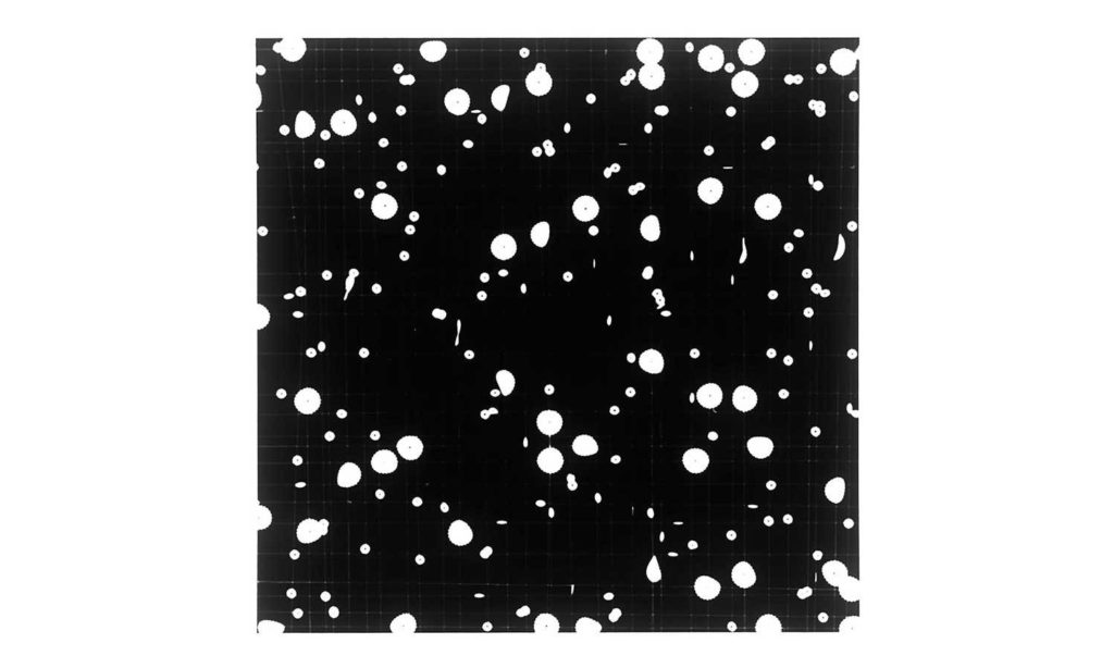 Radius - Black and White Unique Photogram, 20"x20", 2019