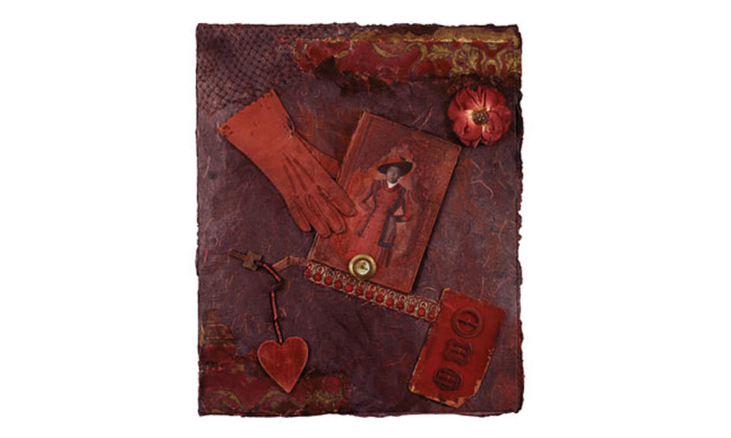 Miss Ruby Brown - 2001; mixed media collage on paper mounted on paperboard; 24 3/8" x 20 1/4" x 1/2", signed and dated